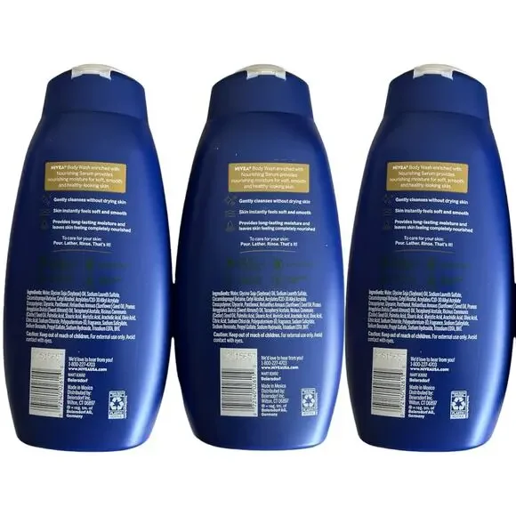 Lot 3 Nivea Nourishing Care Body Wash, 20 fl oz - Picture 3 of 4